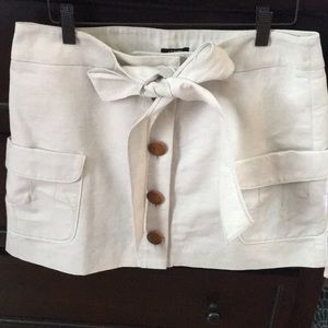 Cream linen skirt